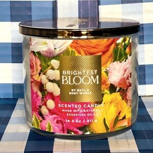 Bath & Body Works 3 Wick Brightest Bloom Scented Candle NEW